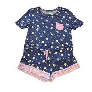 NWT Honeydew Intimates Something Sweet Pj Set in Navy/Night Floral Top  Shorts S